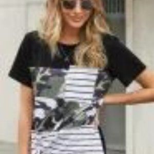 Striped Camo Pocket T-Shirt